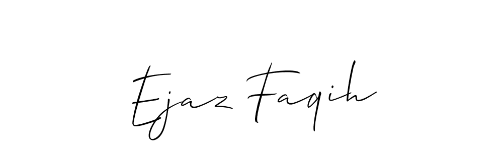 Use a signature maker to create a handwritten signature online. With this signature software, you can design (Allison_Script) your own signature for name Ejaz Faqih. Ejaz Faqih signature style 2 images and pictures png