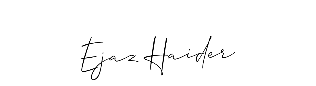 Make a beautiful signature design for name Ejaz Haider. With this signature (Allison_Script) style, you can create a handwritten signature for free. Ejaz Haider signature style 2 images and pictures png