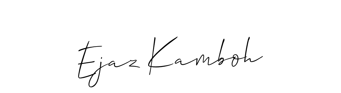 Make a beautiful signature design for name Ejaz Kamboh. With this signature (Allison_Script) style, you can create a handwritten signature for free. Ejaz Kamboh signature style 2 images and pictures png