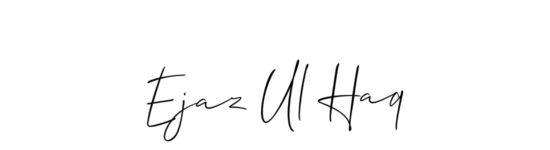 Use a signature maker to create a handwritten signature online. With this signature software, you can design (Allison_Script) your own signature for name Ejaz Ul Haq. Ejaz Ul Haq signature style 2 images and pictures png