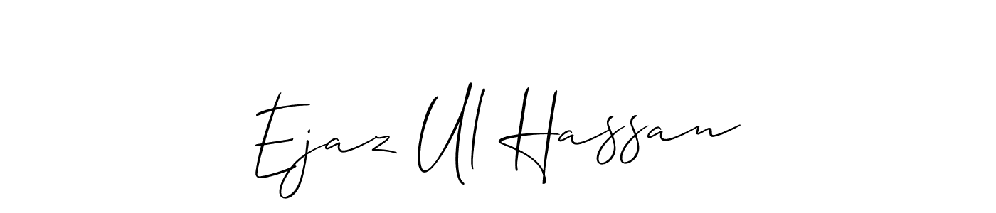 Also You can easily find your signature by using the search form. We will create Ejaz Ul Hassan name handwritten signature images for you free of cost using Allison_Script sign style. Ejaz Ul Hassan signature style 2 images and pictures png