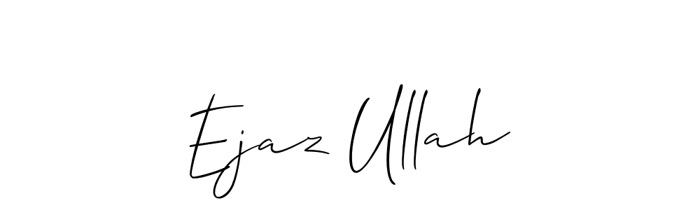 Allison_Script is a professional signature style that is perfect for those who want to add a touch of class to their signature. It is also a great choice for those who want to make their signature more unique. Get Ejaz Ullah name to fancy signature for free. Ejaz Ullah signature style 2 images and pictures png