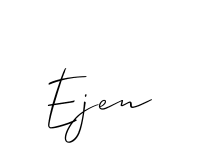 Design your own signature with our free online signature maker. With this signature software, you can create a handwritten (Allison_Script) signature for name Ejen. Ejen signature style 2 images and pictures png