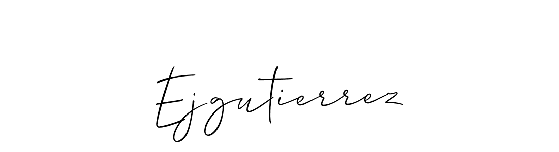 Design your own signature with our free online signature maker. With this signature software, you can create a handwritten (Allison_Script) signature for name Ejgutierrez. Ejgutierrez signature style 2 images and pictures png