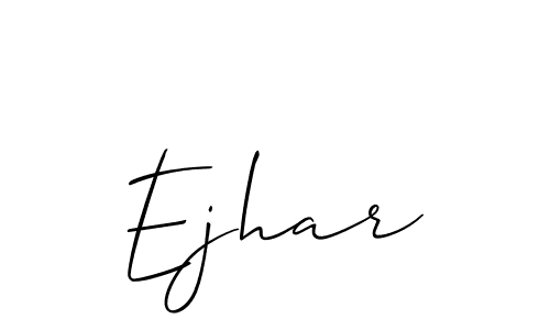 You should practise on your own different ways (Allison_Script) to write your name (Ejhar) in signature. don't let someone else do it for you. Ejhar signature style 2 images and pictures png