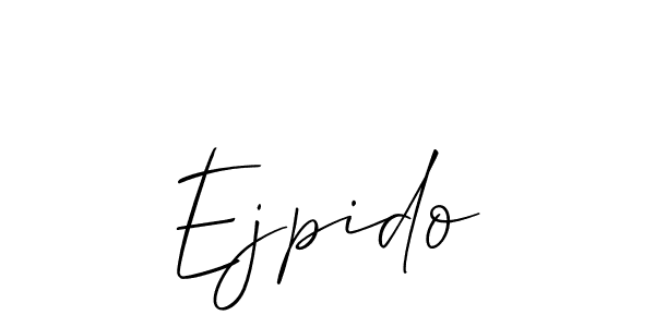 Make a short Ejpido signature style. Manage your documents anywhere anytime using Allison_Script. Create and add eSignatures, submit forms, share and send files easily. Ejpido signature style 2 images and pictures png