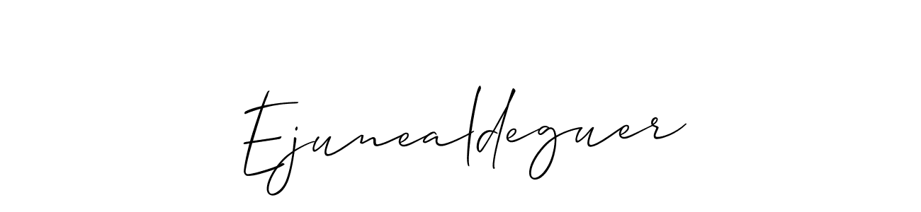 You should practise on your own different ways (Allison_Script) to write your name (Ejunealdeguer) in signature. don't let someone else do it for you. Ejunealdeguer signature style 2 images and pictures png