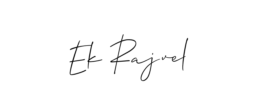 Design your own signature with our free online signature maker. With this signature software, you can create a handwritten (Allison_Script) signature for name Ek Rajvel. Ek Rajvel signature style 2 images and pictures png