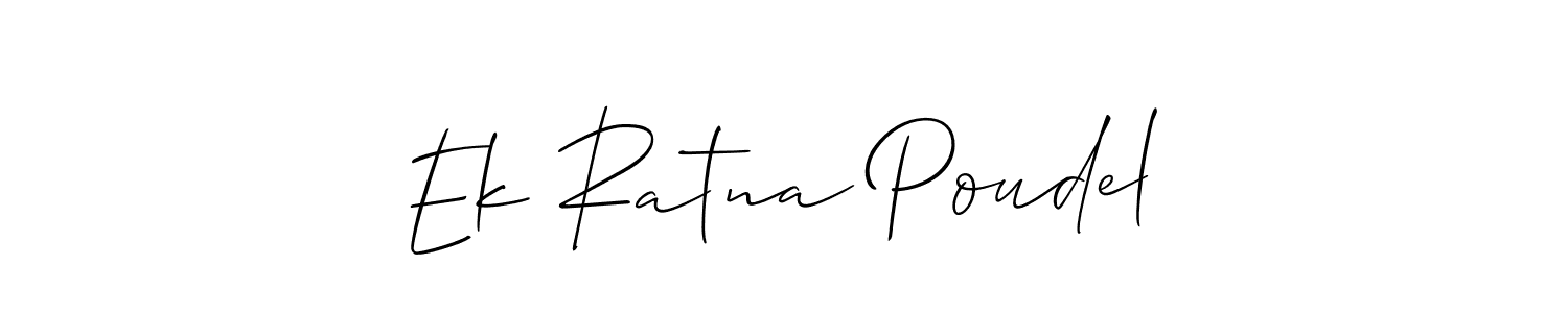 The best way (Allison_Script) to make a short signature is to pick only two or three words in your name. The name Ek Ratna Poudel include a total of six letters. For converting this name. Ek Ratna Poudel signature style 2 images and pictures png