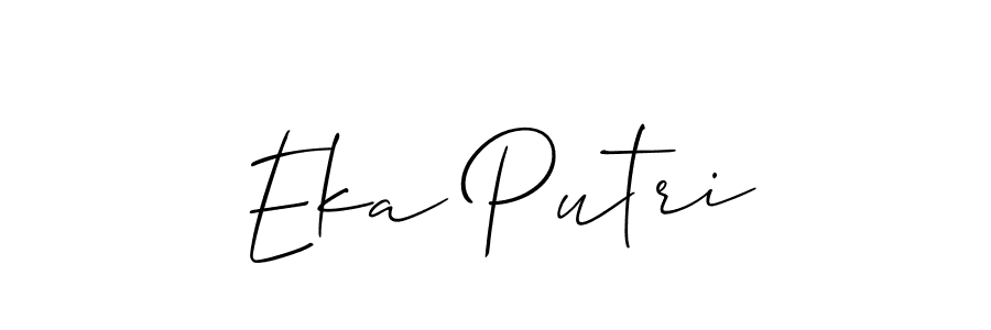 Eka Putri stylish signature style. Best Handwritten Sign (Allison_Script) for my name. Handwritten Signature Collection Ideas for my name Eka Putri. Eka Putri signature style 2 images and pictures png
