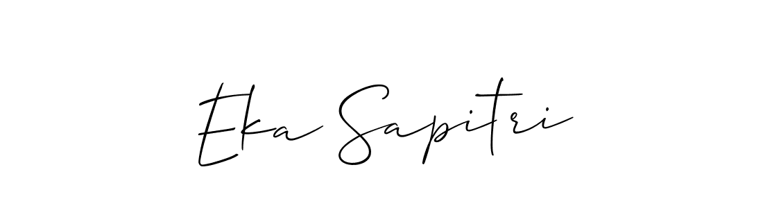 Make a beautiful signature design for name Eka Sapitri. With this signature (Allison_Script) style, you can create a handwritten signature for free. Eka Sapitri signature style 2 images and pictures png