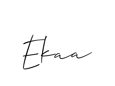 You should practise on your own different ways (Allison_Script) to write your name (Ekaa) in signature. don't let someone else do it for you. Ekaa signature style 2 images and pictures png