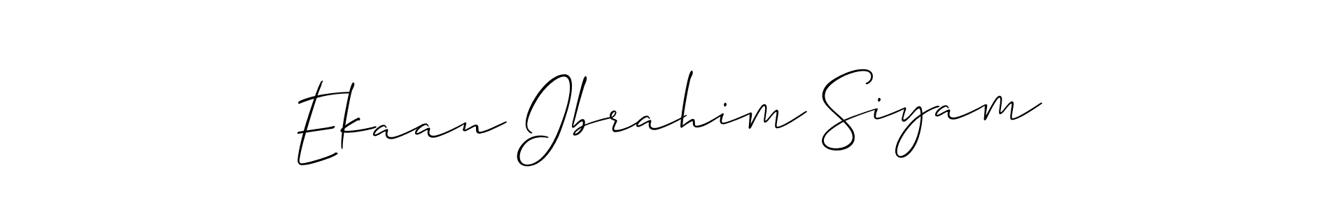 Check out images of Autograph of Ekaan Ibrahim Siyam name. Actor Ekaan Ibrahim Siyam Signature Style. Allison_Script is a professional sign style online. Ekaan Ibrahim Siyam signature style 2 images and pictures png