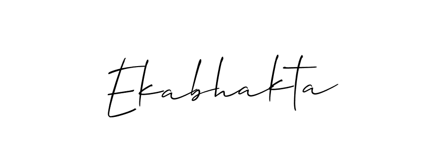 Design your own signature with our free online signature maker. With this signature software, you can create a handwritten (Allison_Script) signature for name Ekabhakta. Ekabhakta signature style 2 images and pictures png