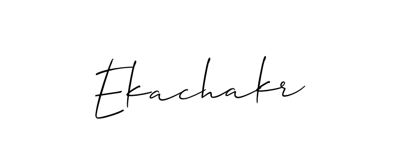 Create a beautiful signature design for name Ekachakr. With this signature (Allison_Script) fonts, you can make a handwritten signature for free. Ekachakr signature style 2 images and pictures png