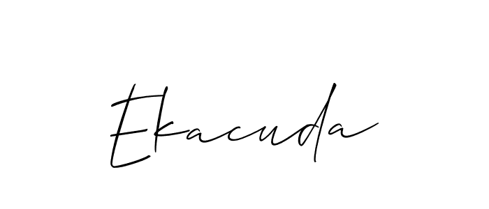 How to make Ekacuda signature? Allison_Script is a professional autograph style. Create handwritten signature for Ekacuda name. Ekacuda signature style 2 images and pictures png