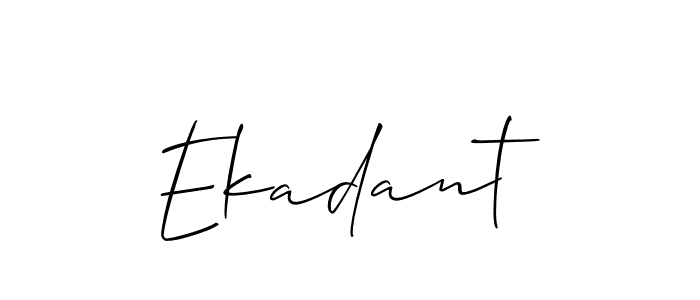 if you are searching for the best signature style for your name Ekadant. so please give up your signature search. here we have designed multiple signature styles  using Allison_Script. Ekadant signature style 2 images and pictures png