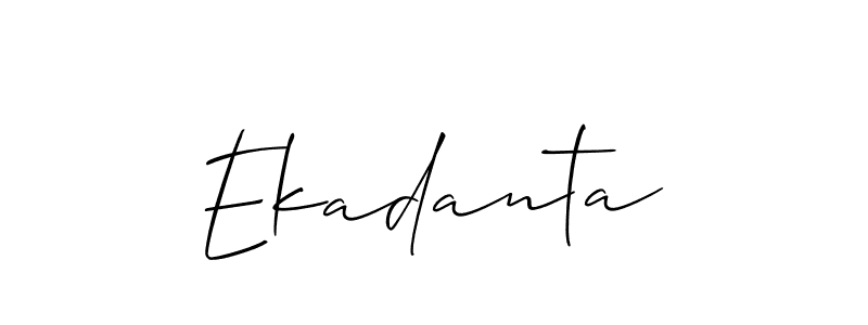 Make a beautiful signature design for name Ekadanta. With this signature (Allison_Script) style, you can create a handwritten signature for free. Ekadanta signature style 2 images and pictures png