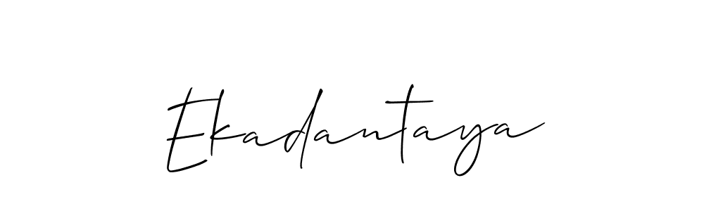 Design your own signature with our free online signature maker. With this signature software, you can create a handwritten (Allison_Script) signature for name Ekadantaya. Ekadantaya signature style 2 images and pictures png