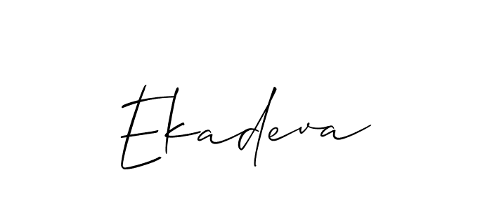 You should practise on your own different ways (Allison_Script) to write your name (Ekadeva) in signature. don't let someone else do it for you. Ekadeva signature style 2 images and pictures png