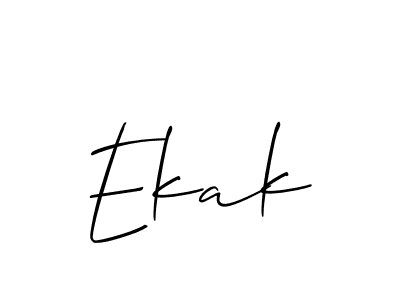 Make a short Ekak signature style. Manage your documents anywhere anytime using Allison_Script. Create and add eSignatures, submit forms, share and send files easily. Ekak signature style 2 images and pictures png