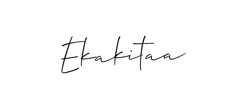 Also we have Ekakitaa name is the best signature style. Create professional handwritten signature collection using Allison_Script autograph style. Ekakitaa signature style 2 images and pictures png