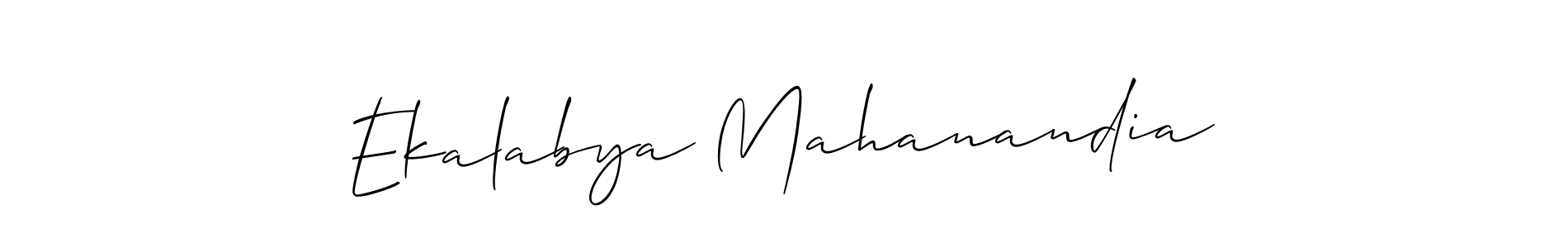 Also You can easily find your signature by using the search form. We will create Ekalabya Mahanandia name handwritten signature images for you free of cost using Allison_Script sign style. Ekalabya Mahanandia signature style 2 images and pictures png