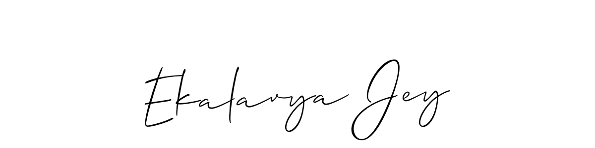 You should practise on your own different ways (Allison_Script) to write your name (Ekalavya Jey) in signature. don't let someone else do it for you. Ekalavya Jey signature style 2 images and pictures png