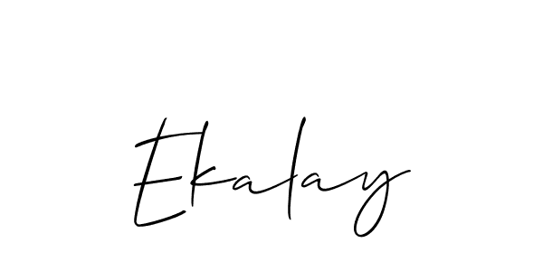 Use a signature maker to create a handwritten signature online. With this signature software, you can design (Allison_Script) your own signature for name Ekalay. Ekalay signature style 2 images and pictures png