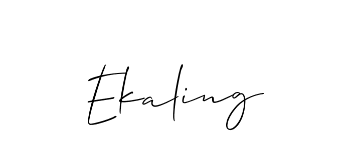 Create a beautiful signature design for name Ekaling. With this signature (Allison_Script) fonts, you can make a handwritten signature for free. Ekaling signature style 2 images and pictures png