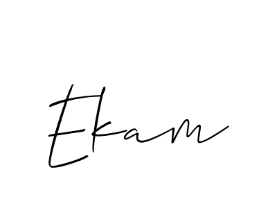 Similarly Allison_Script is the best handwritten signature design. Signature creator online .You can use it as an online autograph creator for name Ekam. Ekam signature style 2 images and pictures png