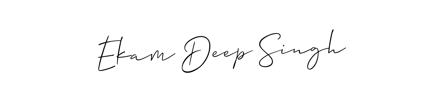 Similarly Allison_Script is the best handwritten signature design. Signature creator online .You can use it as an online autograph creator for name Ekam Deep Singh. Ekam Deep Singh signature style 2 images and pictures png