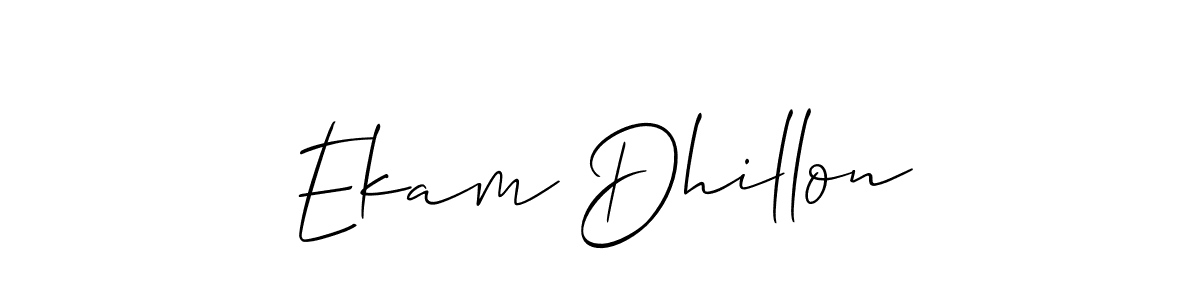 How to make Ekam Dhillon signature? Allison_Script is a professional autograph style. Create handwritten signature for Ekam Dhillon name. Ekam Dhillon signature style 2 images and pictures png