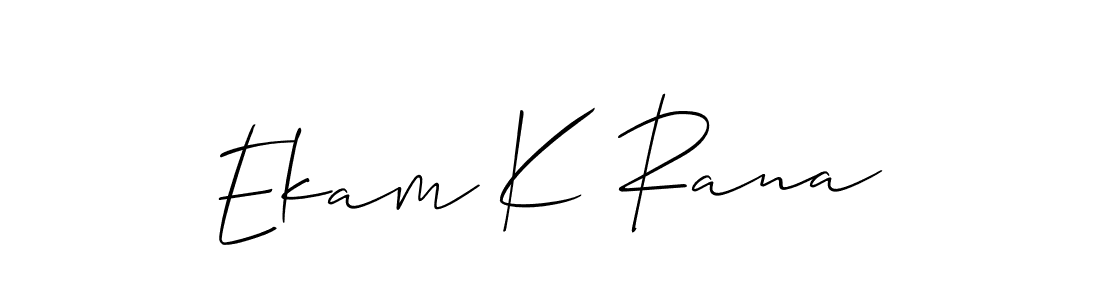 It looks lik you need a new signature style for name Ekam K Rana. Design unique handwritten (Allison_Script) signature with our free signature maker in just a few clicks. Ekam K Rana signature style 2 images and pictures png