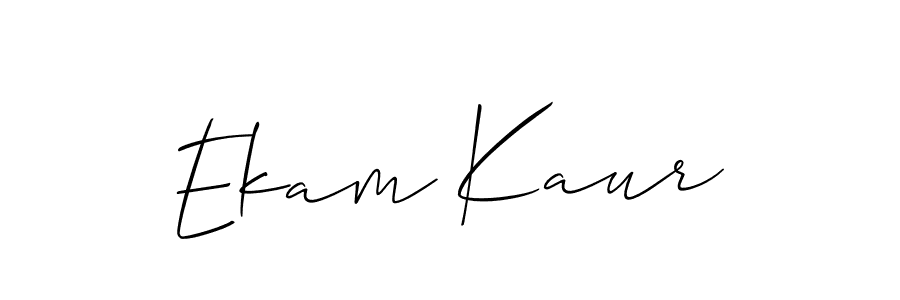 Ekam Kaur stylish signature style. Best Handwritten Sign (Allison_Script) for my name. Handwritten Signature Collection Ideas for my name Ekam Kaur. Ekam Kaur signature style 2 images and pictures png