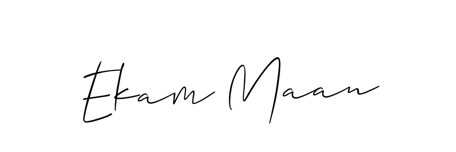 Use a signature maker to create a handwritten signature online. With this signature software, you can design (Allison_Script) your own signature for name Ekam Maan. Ekam Maan signature style 2 images and pictures png