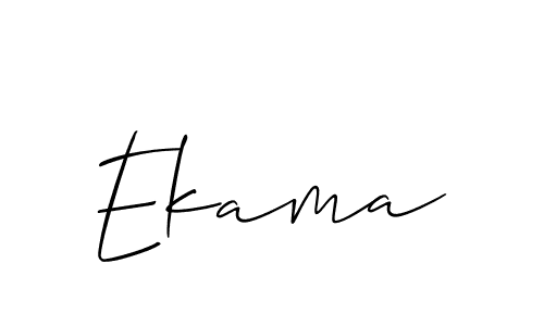 How to make Ekama name signature. Use Allison_Script style for creating short signs online. This is the latest handwritten sign. Ekama signature style 2 images and pictures png