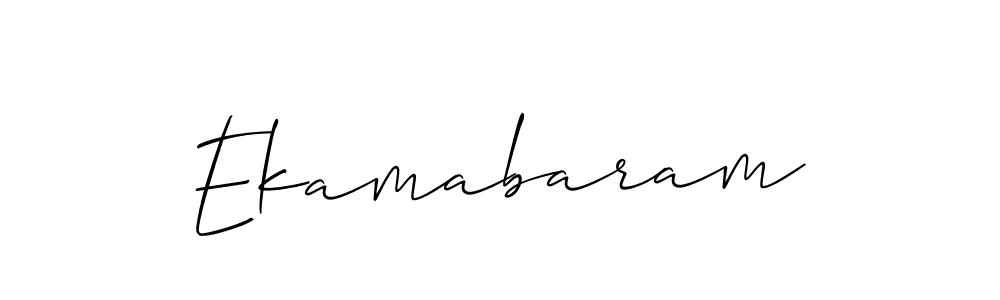 How to make Ekamabaram signature? Allison_Script is a professional autograph style. Create handwritten signature for Ekamabaram name. Ekamabaram signature style 2 images and pictures png