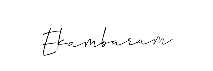 You should practise on your own different ways (Allison_Script) to write your name (Ekambaram) in signature. don't let someone else do it for you. Ekambaram signature style 2 images and pictures png