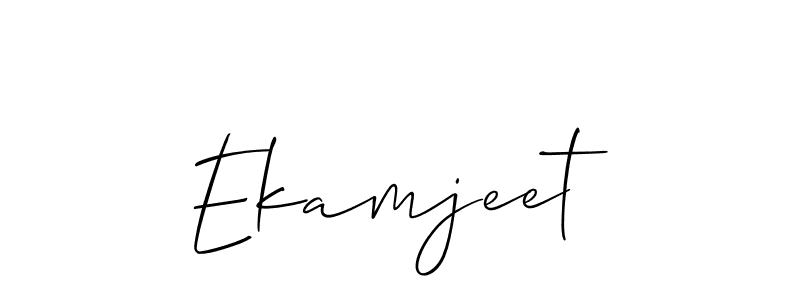 Ekamjeet stylish signature style. Best Handwritten Sign (Allison_Script) for my name. Handwritten Signature Collection Ideas for my name Ekamjeet. Ekamjeet signature style 2 images and pictures png