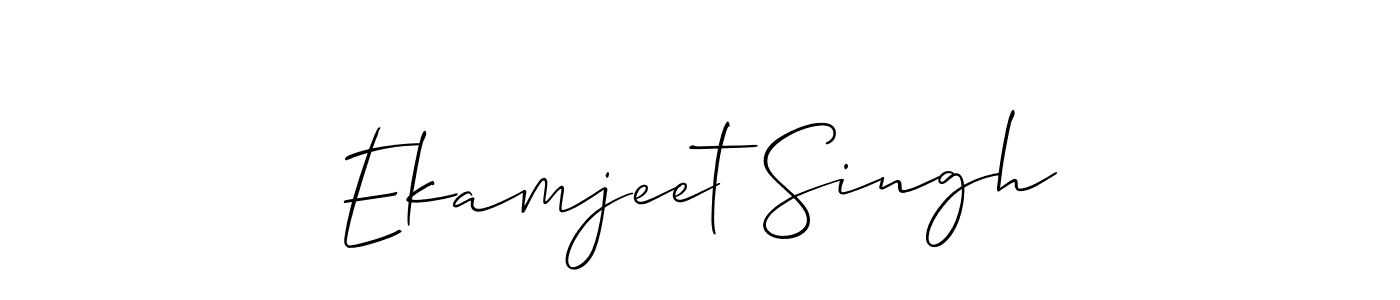 How to make Ekamjeet Singh name signature. Use Allison_Script style for creating short signs online. This is the latest handwritten sign. Ekamjeet Singh signature style 2 images and pictures png