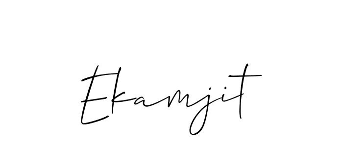 Also You can easily find your signature by using the search form. We will create Ekamjit name handwritten signature images for you free of cost using Allison_Script sign style. Ekamjit signature style 2 images and pictures png