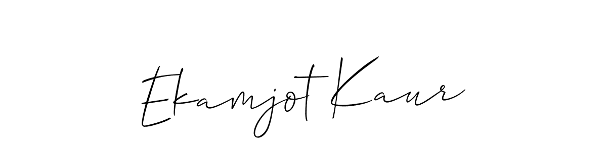 Similarly Allison_Script is the best handwritten signature design. Signature creator online .You can use it as an online autograph creator for name Ekamjot Kaur. Ekamjot Kaur signature style 2 images and pictures png