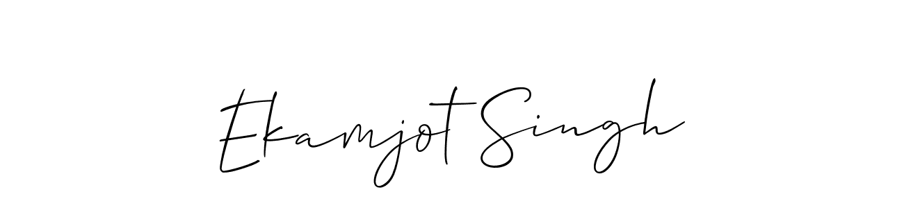 Also You can easily find your signature by using the search form. We will create Ekamjot Singh name handwritten signature images for you free of cost using Allison_Script sign style. Ekamjot Singh signature style 2 images and pictures png