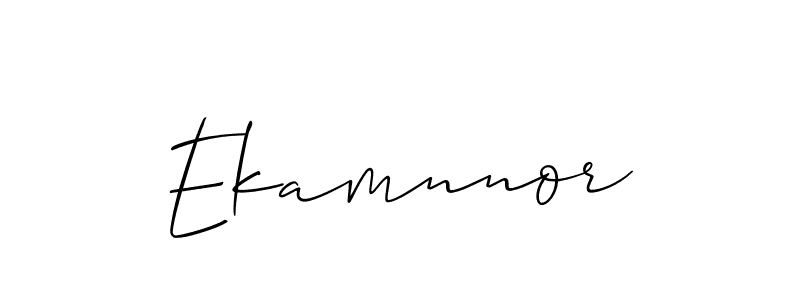 The best way (Allison_Script) to make a short signature is to pick only two or three words in your name. The name Ekamnnor include a total of six letters. For converting this name. Ekamnnor signature style 2 images and pictures png