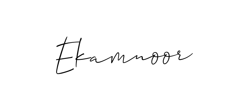 How to Draw Ekamnoor signature style? Allison_Script is a latest design signature styles for name Ekamnoor. Ekamnoor signature style 2 images and pictures png