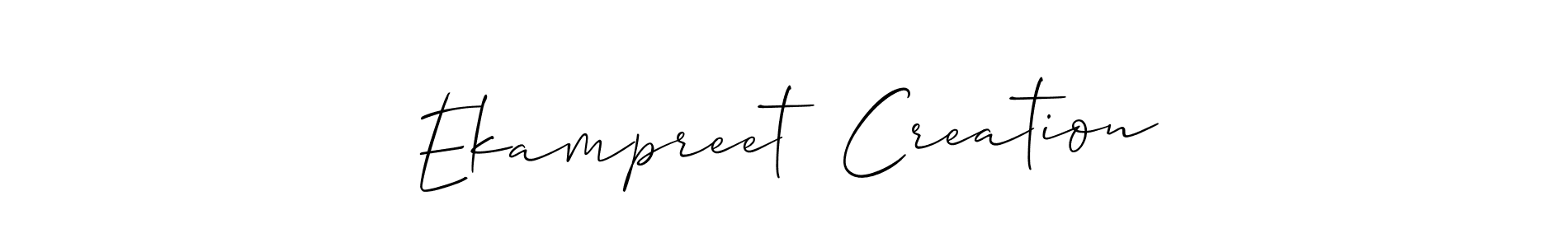 How to make Ekampreet  Creation name signature. Use Allison_Script style for creating short signs online. This is the latest handwritten sign. Ekampreet  Creation signature style 2 images and pictures png