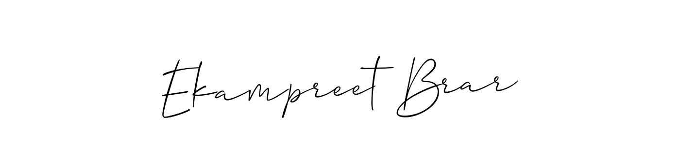 It looks lik you need a new signature style for name Ekampreet Brar. Design unique handwritten (Allison_Script) signature with our free signature maker in just a few clicks. Ekampreet Brar signature style 2 images and pictures png