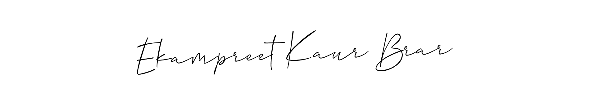 Also we have Ekampreet Kaur Brar name is the best signature style. Create professional handwritten signature collection using Allison_Script autograph style. Ekampreet Kaur Brar signature style 2 images and pictures png