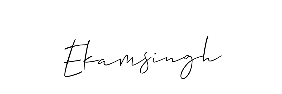 Once you've used our free online signature maker to create your best signature Allison_Script style, it's time to enjoy all of the benefits that Ekamsingh name signing documents. Ekamsingh signature style 2 images and pictures png